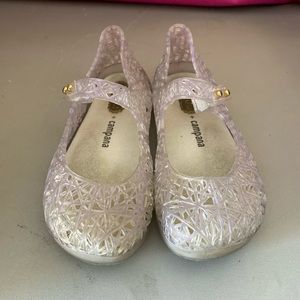 Clear Iridescent Zigzag mini melissa shoes